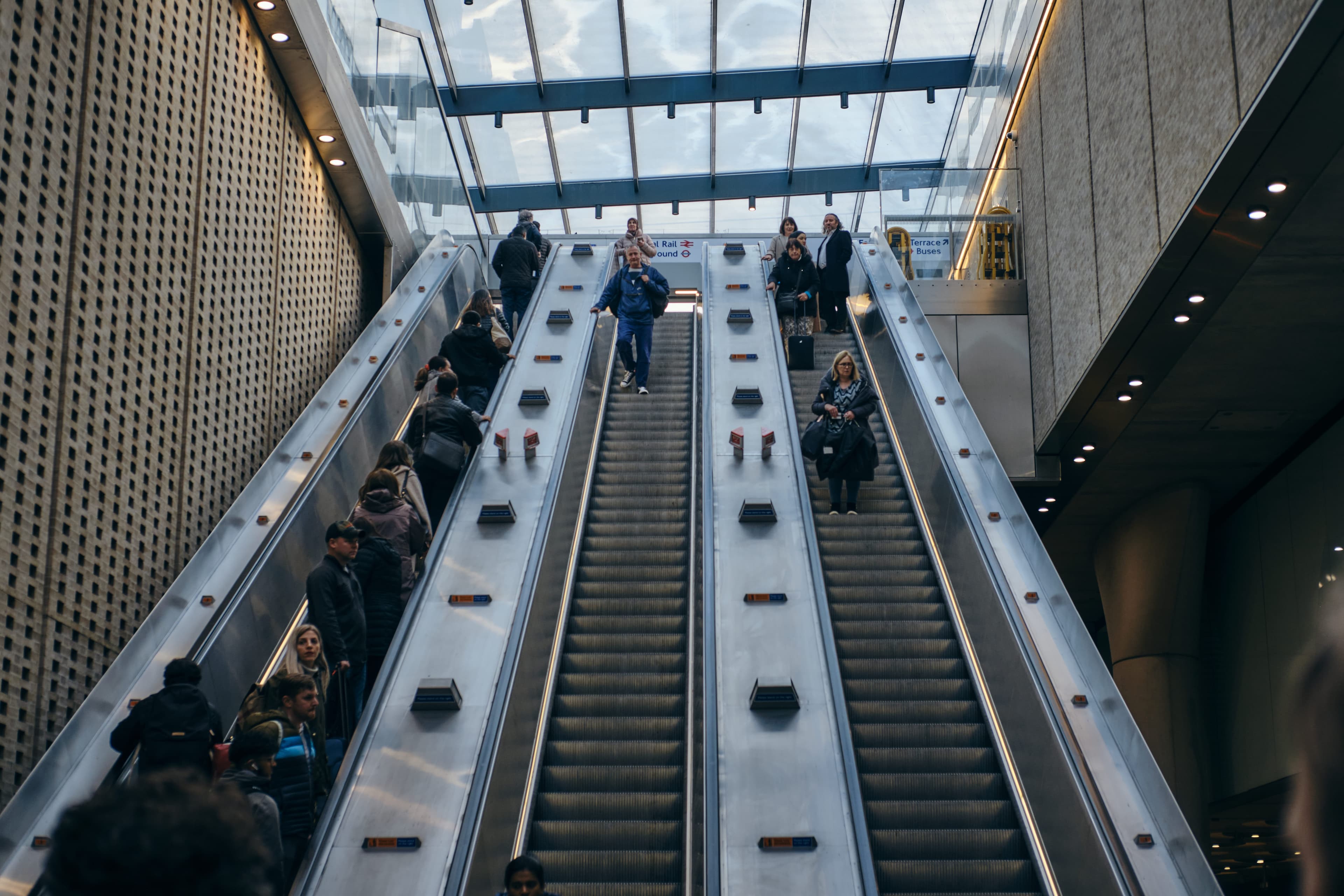 London underground escalator