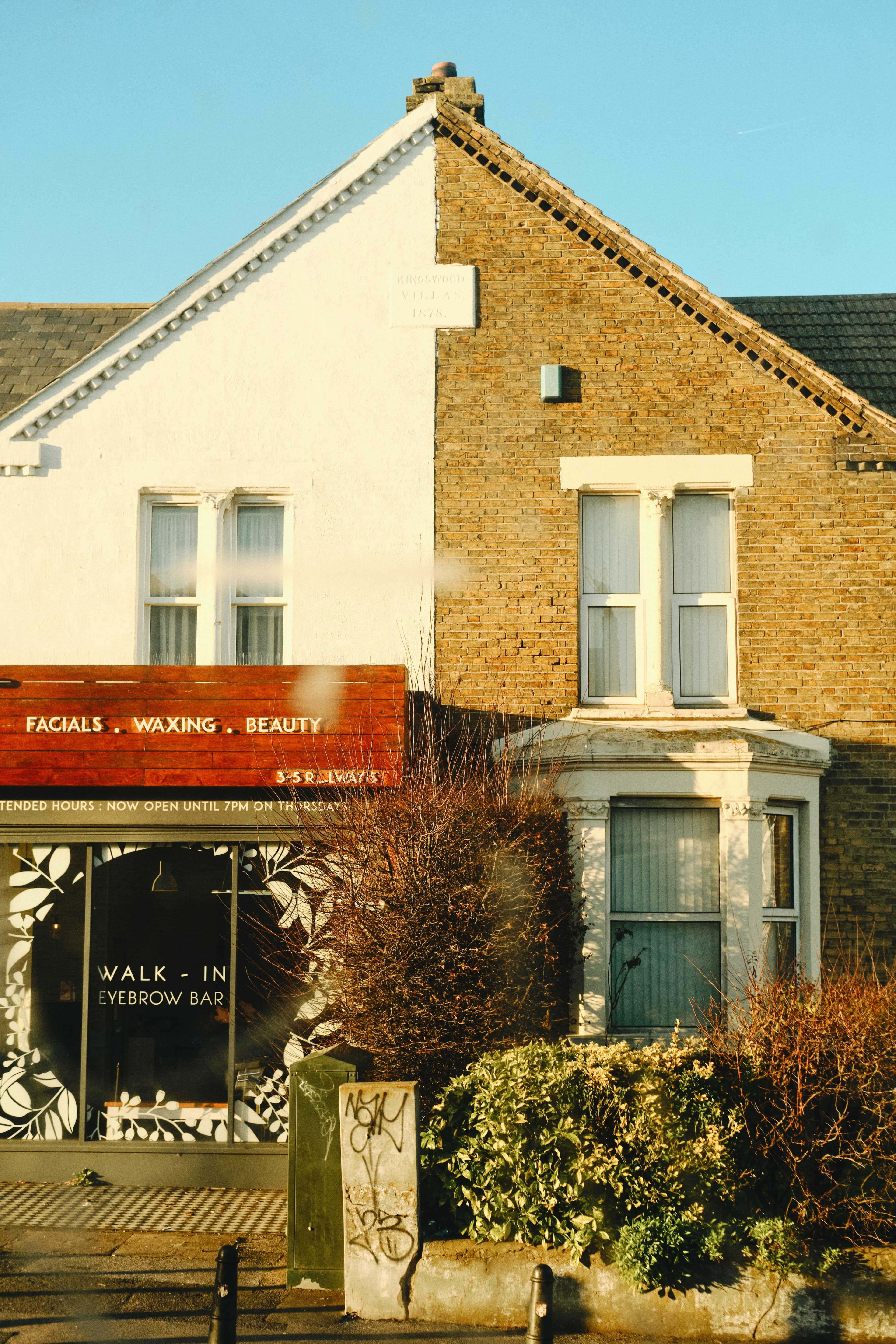 Front of a spa, London