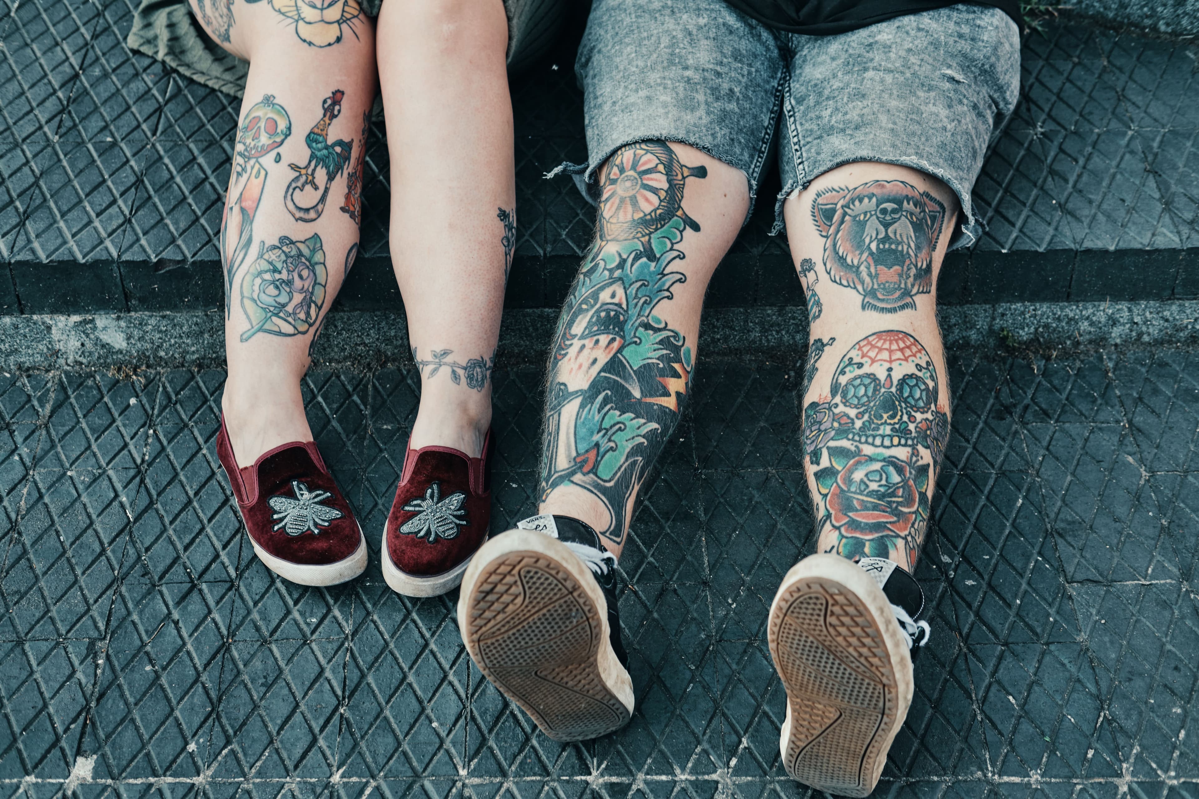 Tattooed legs