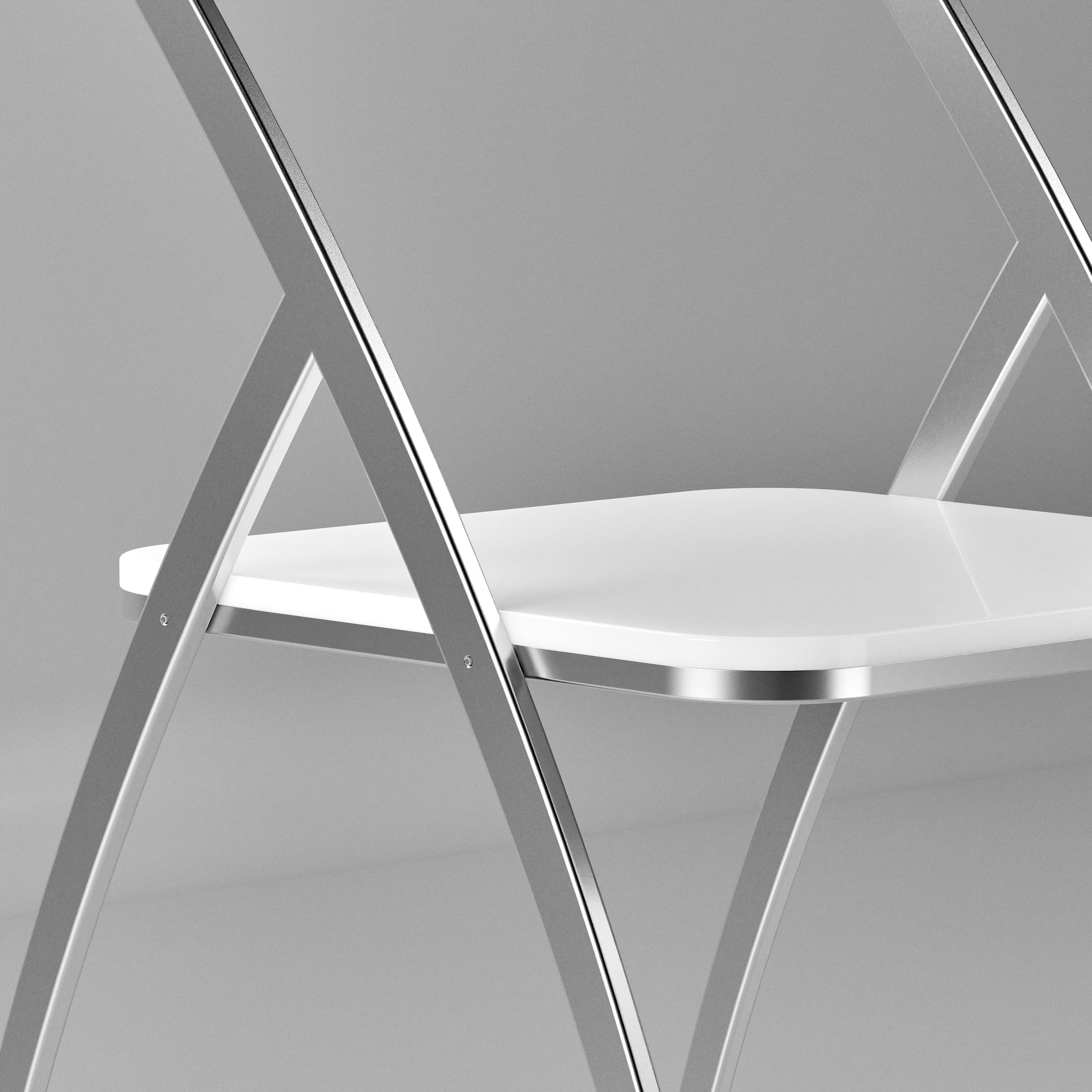 A metalic chair concept.