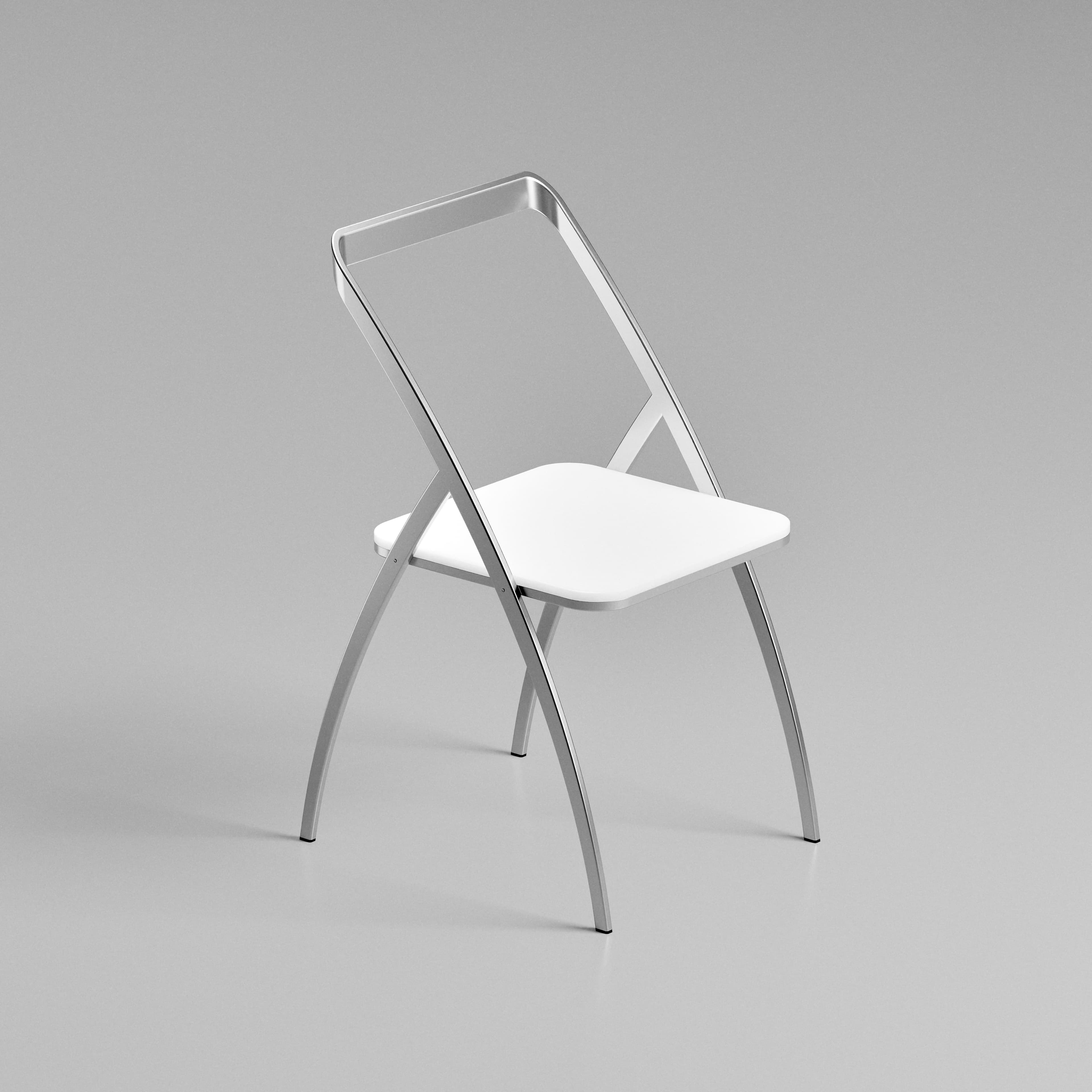 A metalic chair concept.
